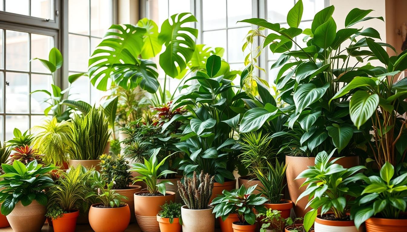 plantas em vasos