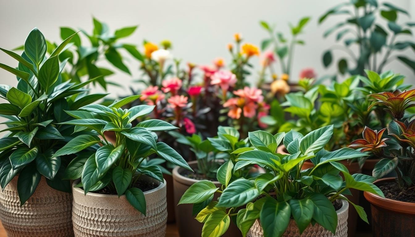 plantas em vasos